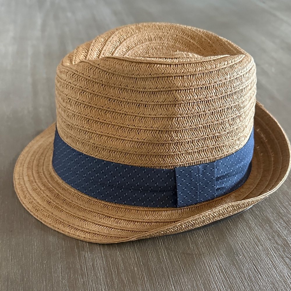 Tan Fedora with Blue Band